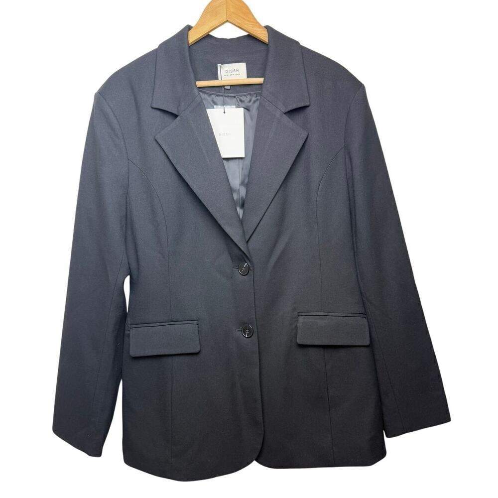 DISSH Apollo Black Cinched Blazer NWT Sz. 12 - Picture 4 of 9